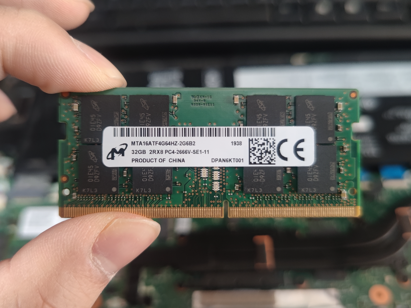 镁光32G-DDR4-2666MHz笔记本内存条